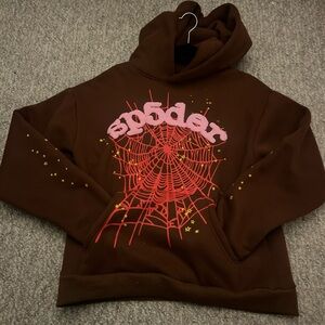 Spider Hoodie Brown Size Small